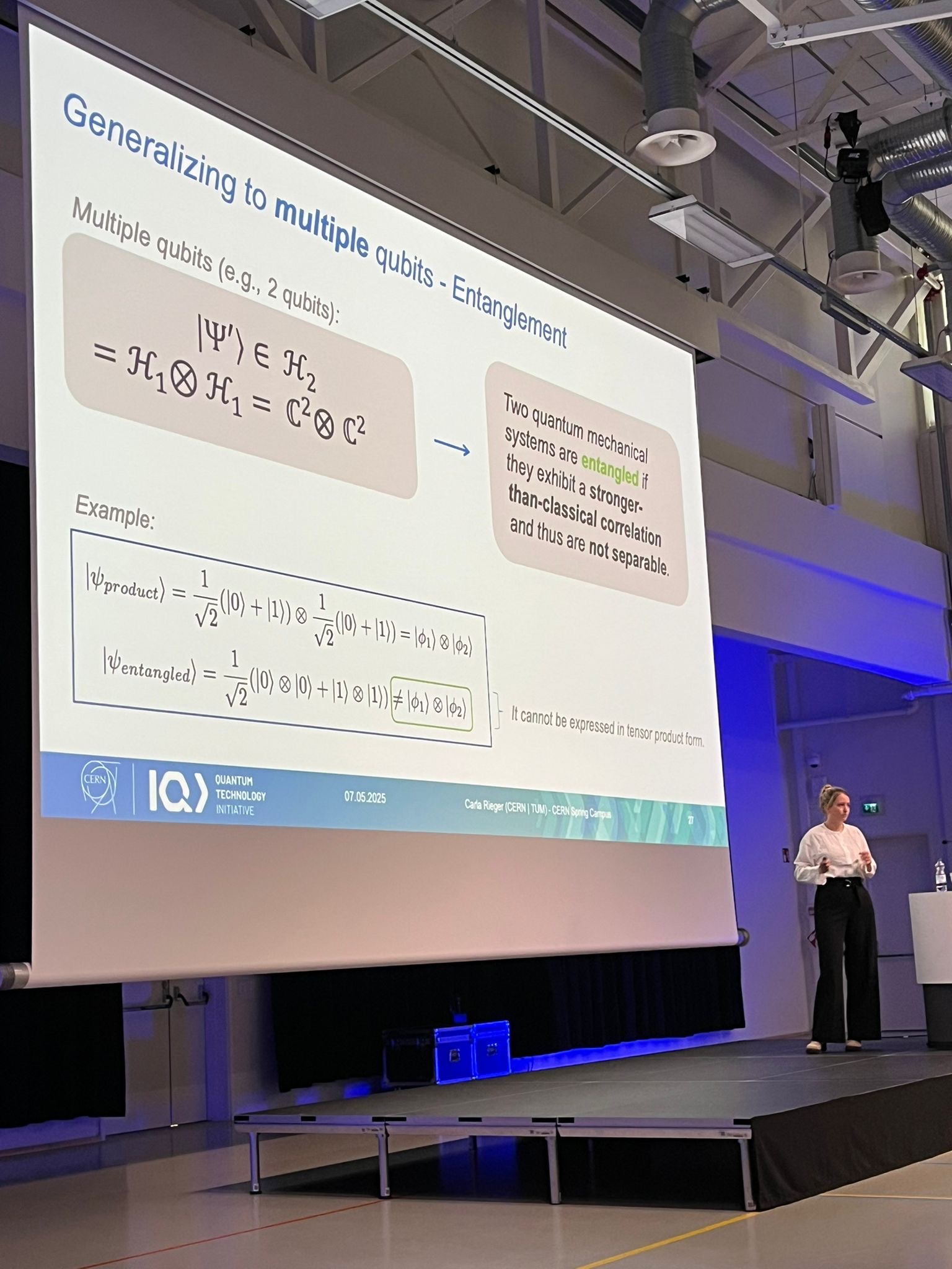 Carla presenting at the CERN Spring Campus 2025